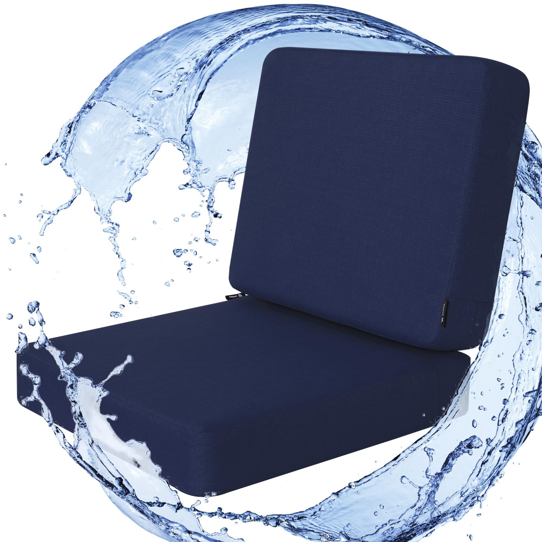 Favoyard Outdoor Deep Seat Cushion Set, blue, front view