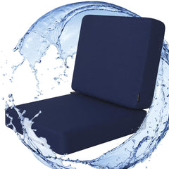 Favoyard Outdoor Deep Seat Cushion Set, blue, front view
