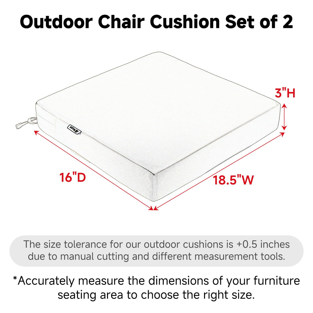 Favoyard patio chair cushion blue side view
