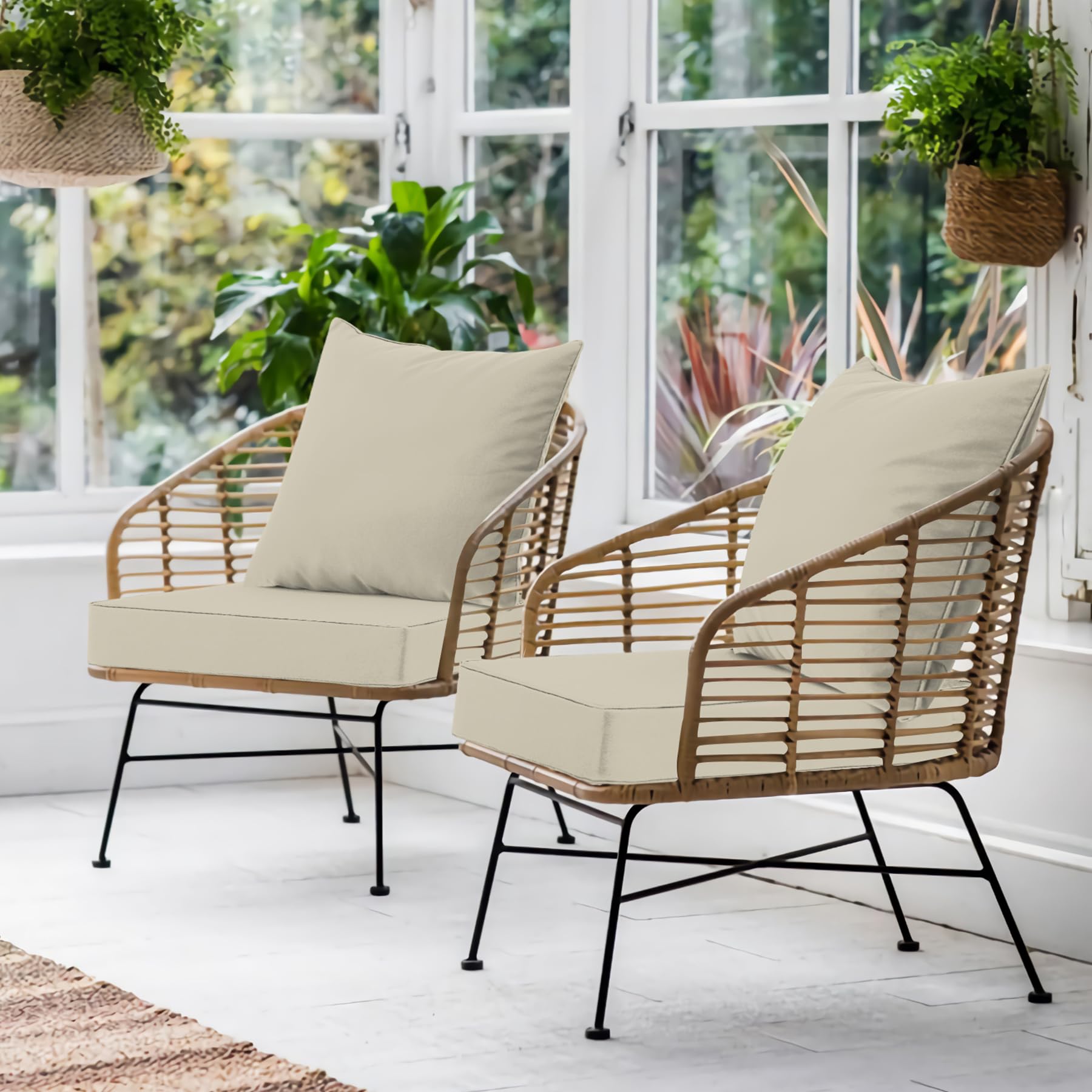 Favoyard patio cushion in a garden setting