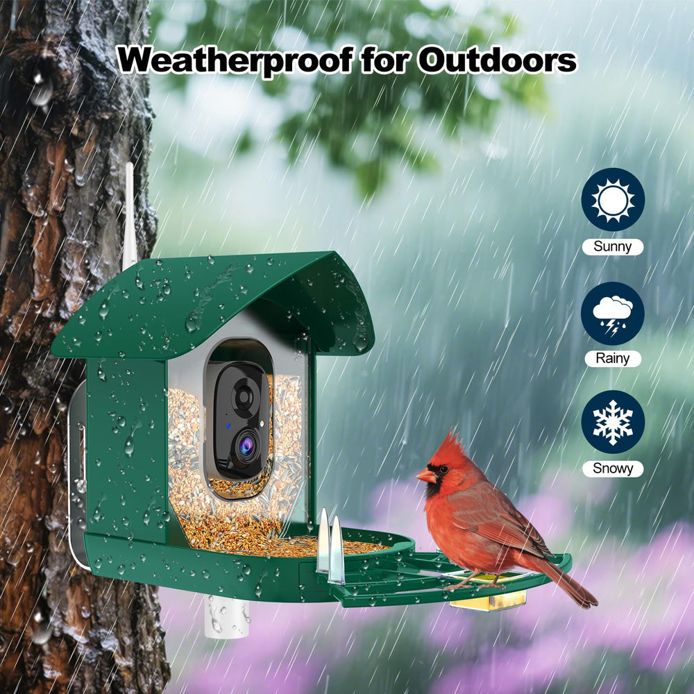Fazoxo Bird Feeder Camera showing motion detection alert on smartphone