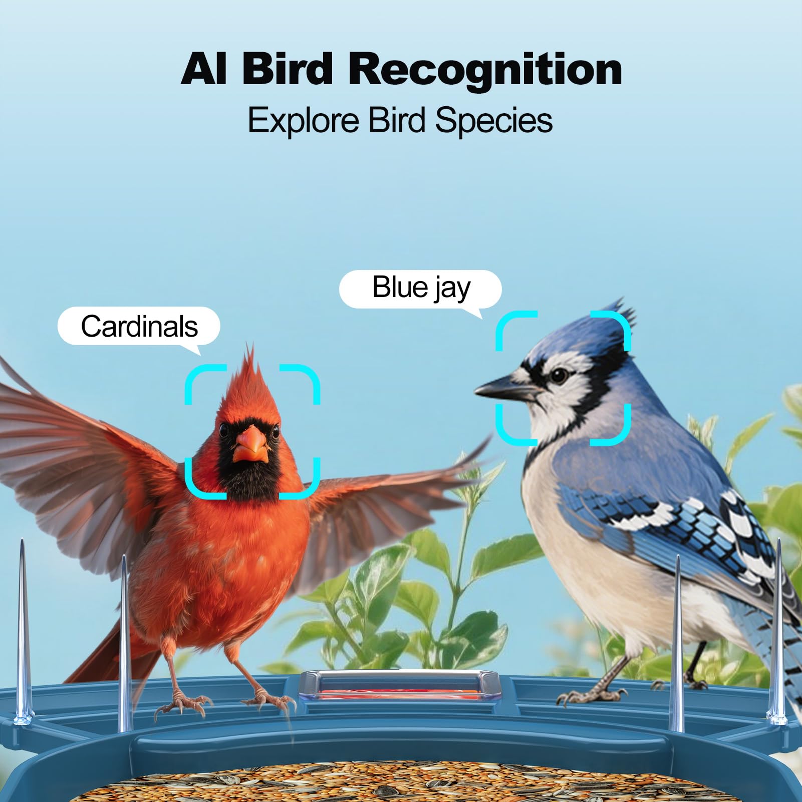Fazoxo Bird Feeder Camera showing night vision functionality