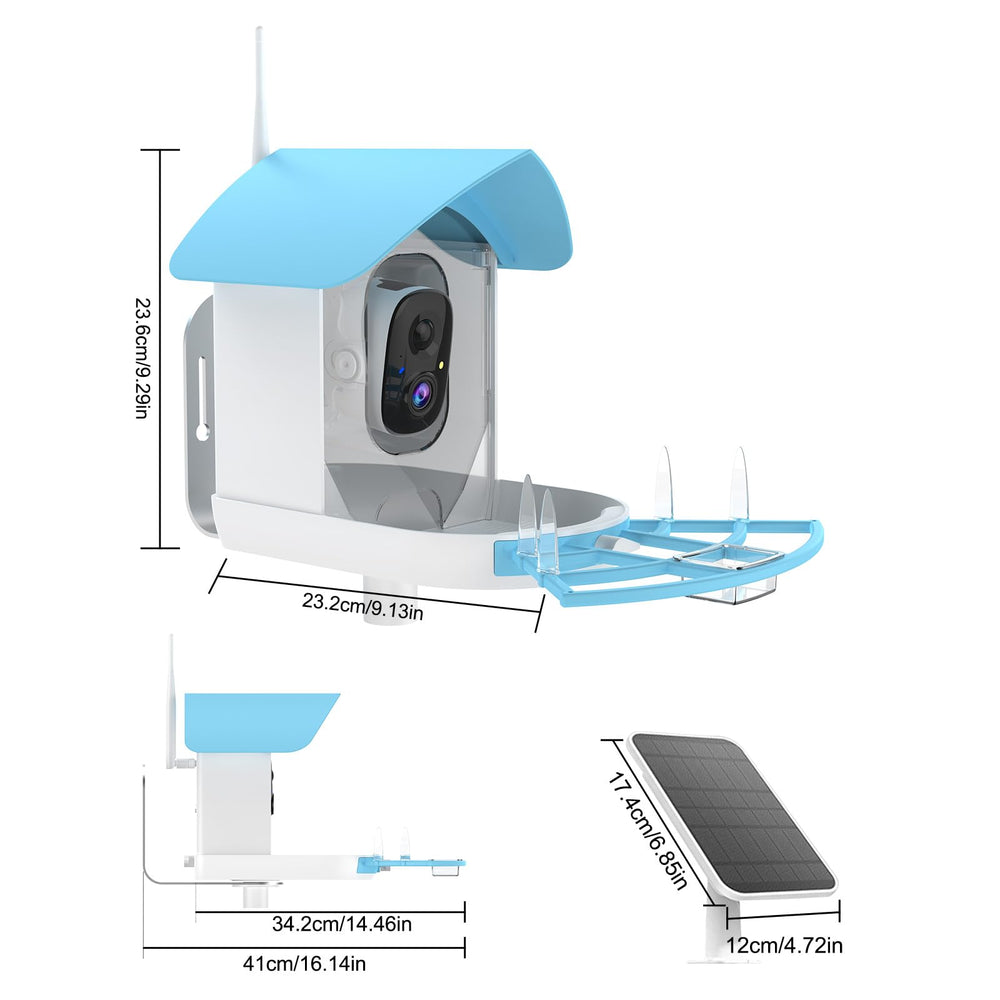 Fazoxo Bird Feeder packaging with manual and mounting kit