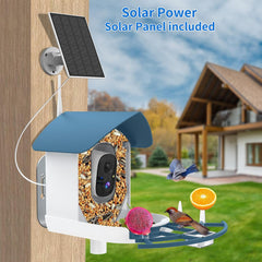 Fazoxo Bird Feeder with Camera app interface on smartphone