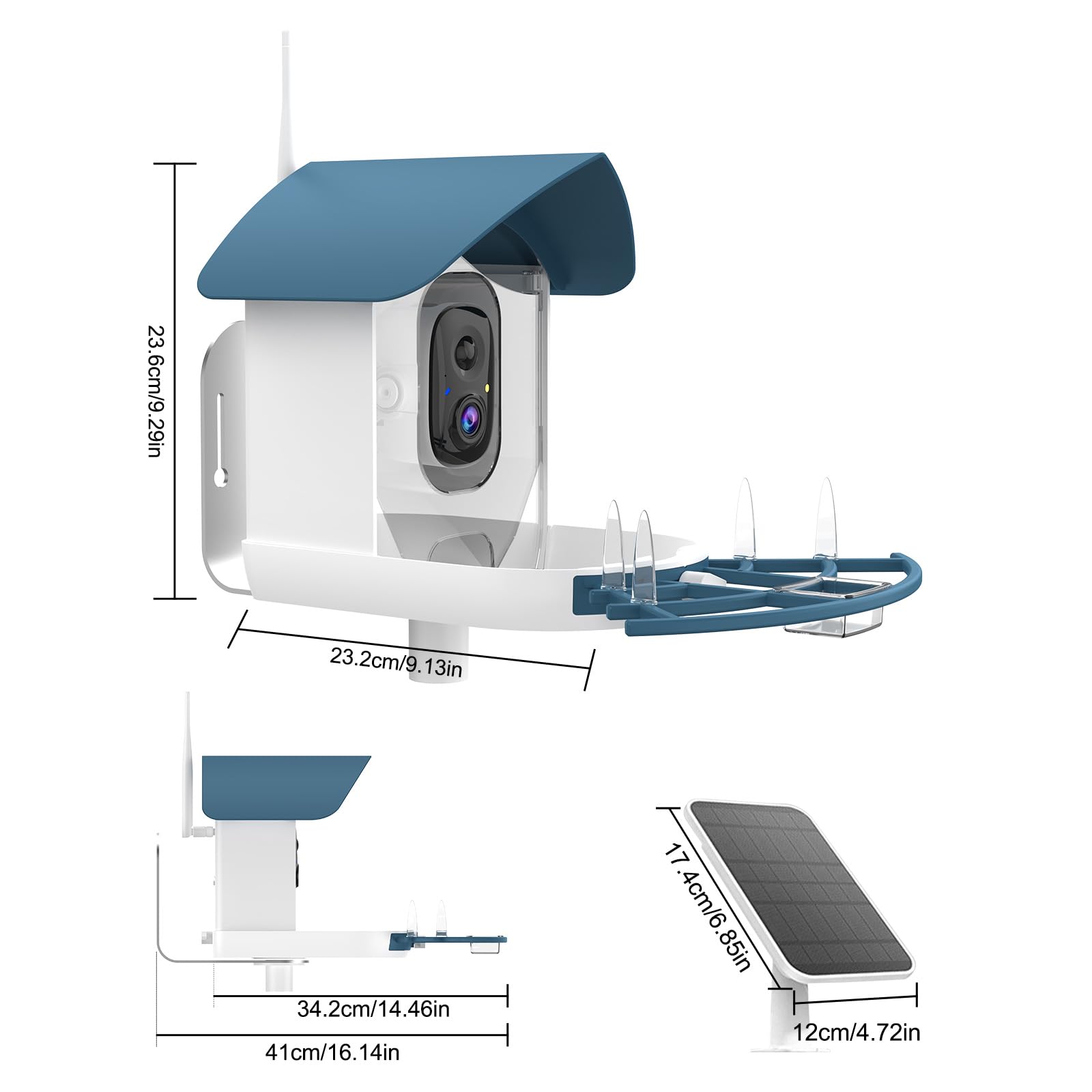 Fazoxo Bird Feeder with Camera in a garden setting