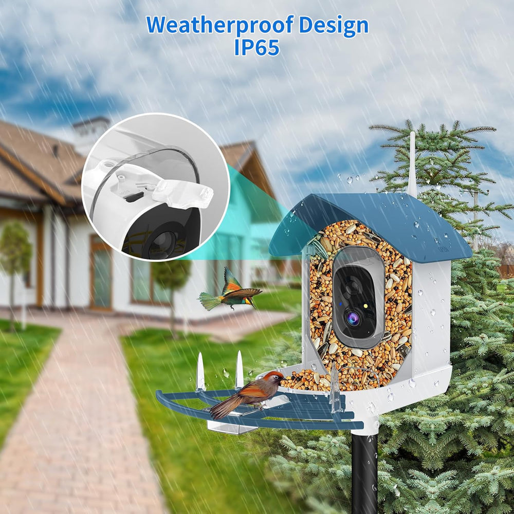 Fazoxo Bird Feeder with Camera showing mounting kit