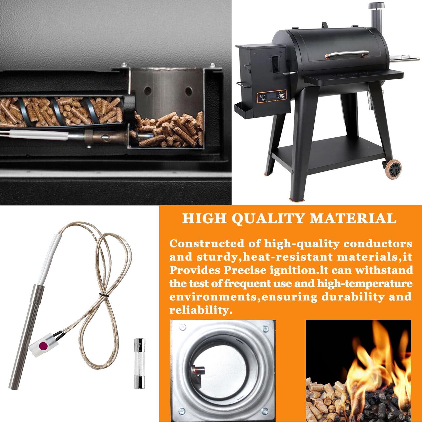 FCCUM Hot Igniter Kit in use igniting hardwood