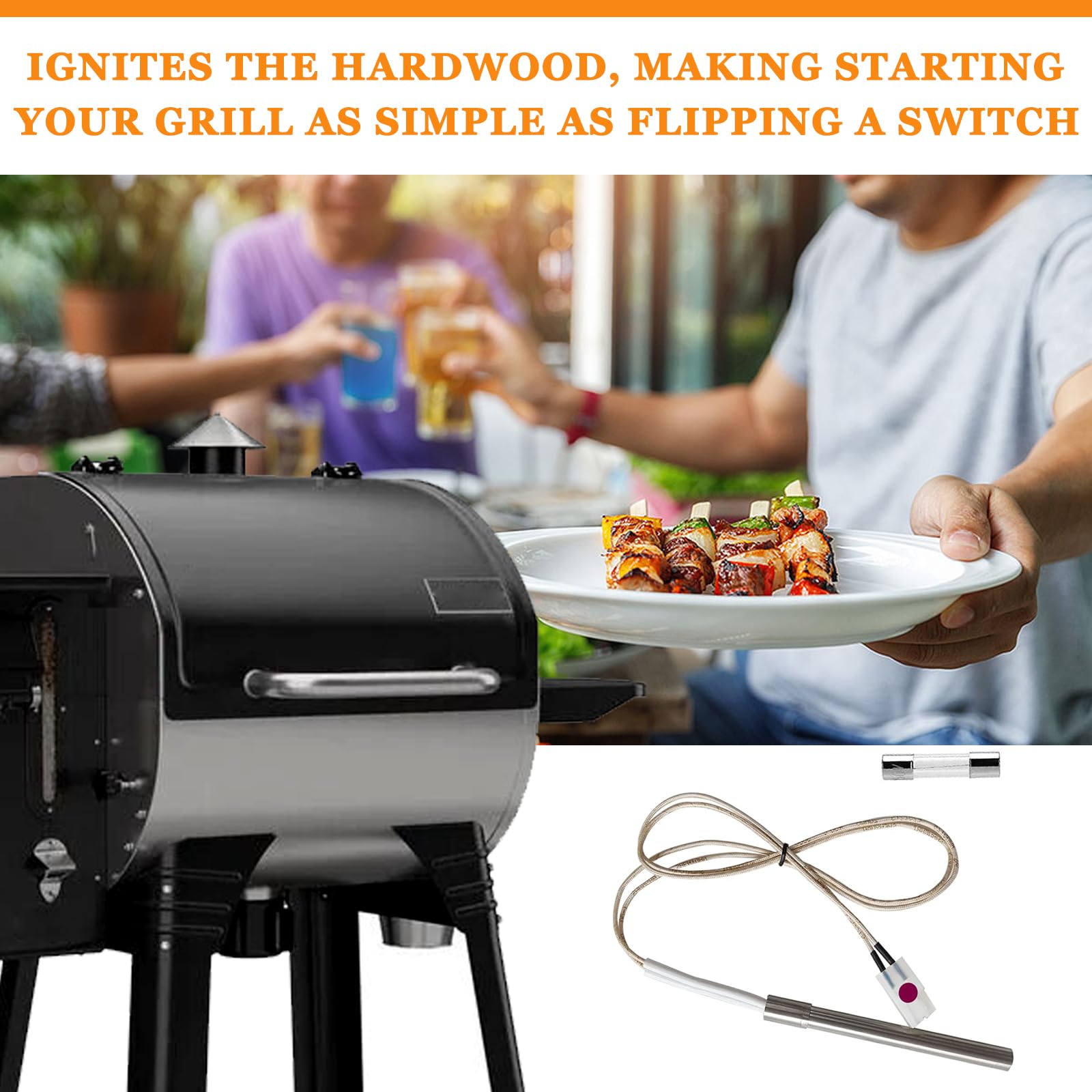 FCCUM Hot Igniter Kit on a grill ready for cooking