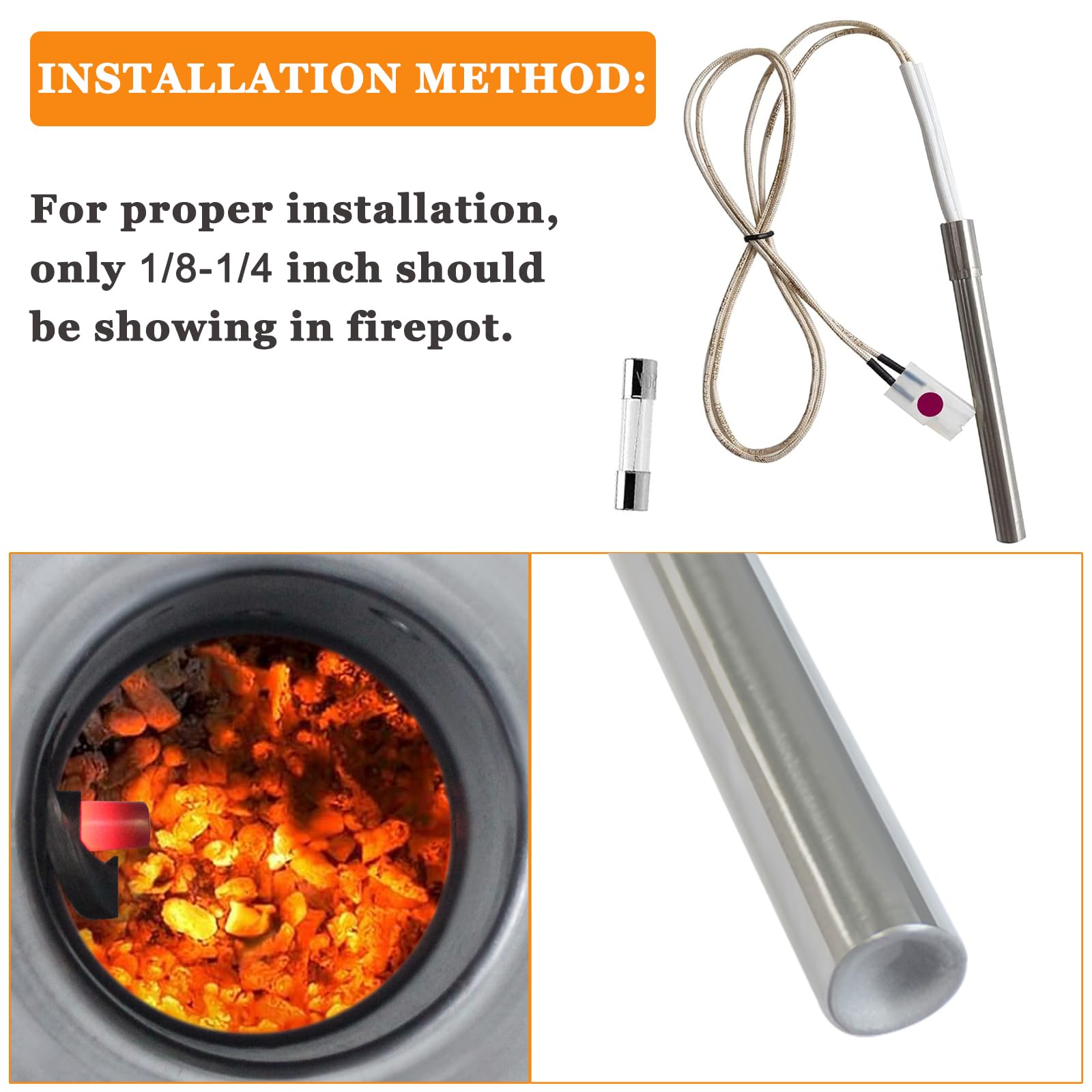 FCCUM Hot Igniter Kit side view showing wire length