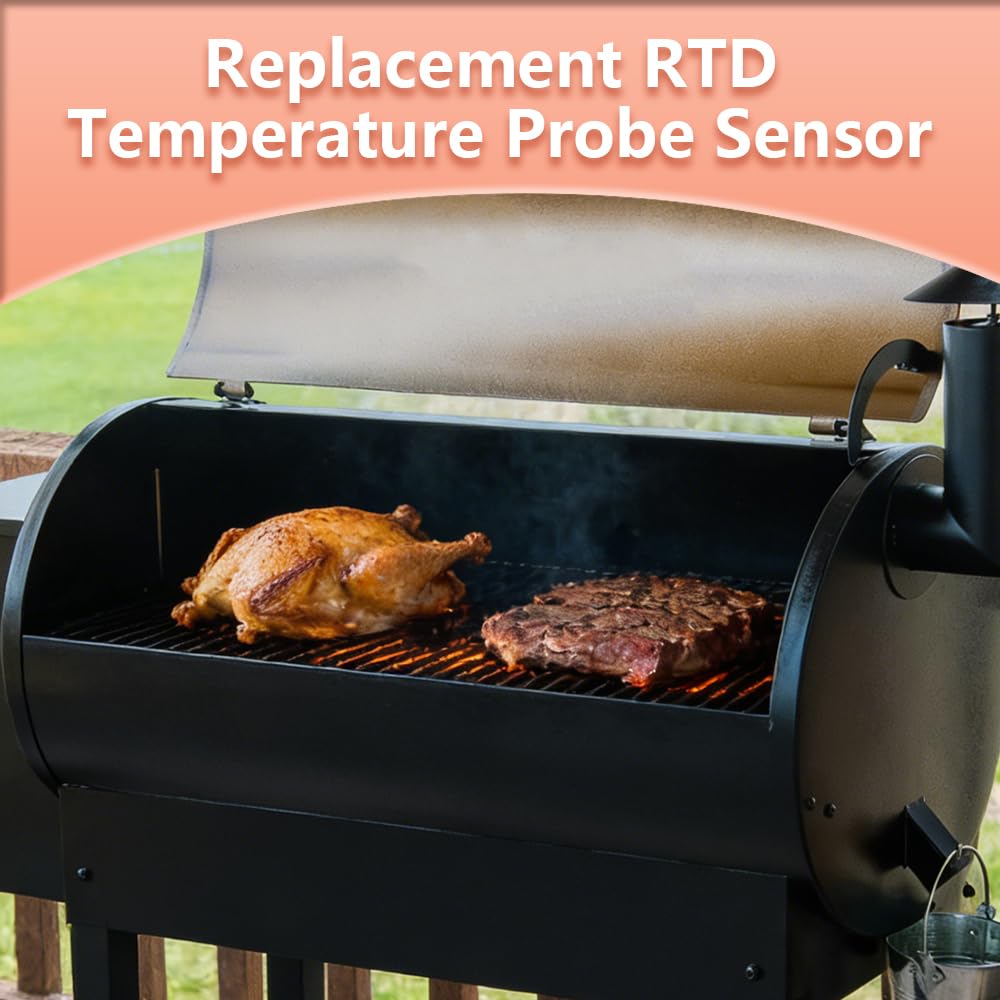 FCCUM RTD Temperature Probe Sensor installed on Traeger Grill