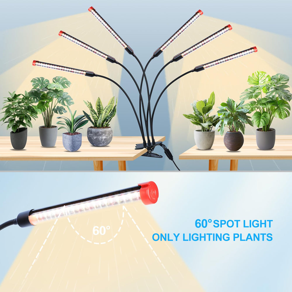 FECiDA 54W grow light with timer settings displayed
