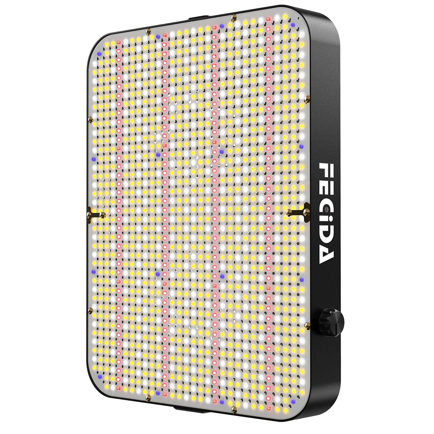 FECiDA Dimmable LED Grow Light front view with hanging kit