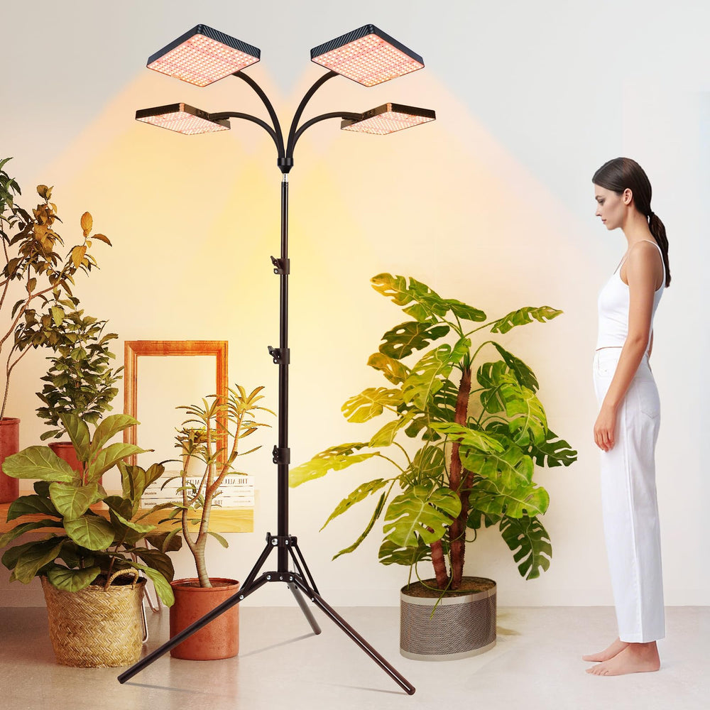 FECiDA grow light lamp heads close-up showing LED bulbs