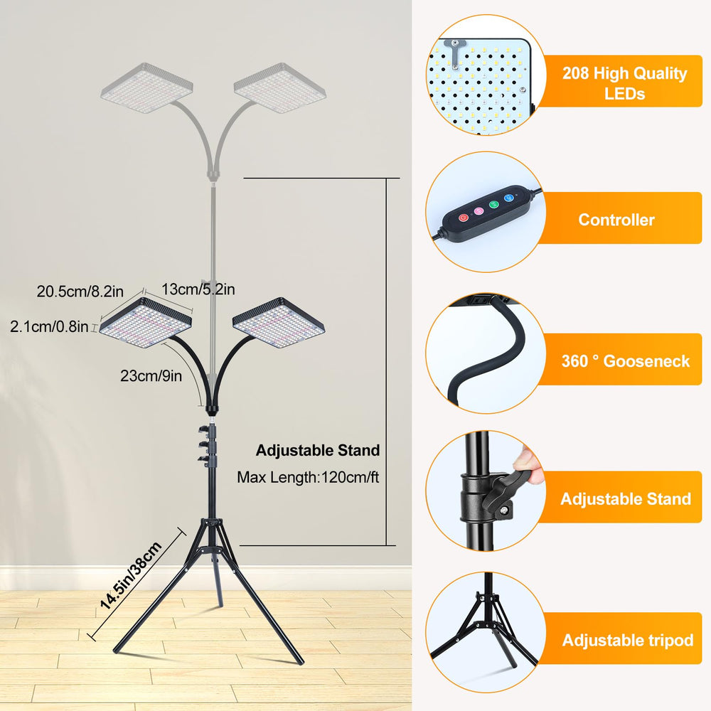 FECiDA grow light with adjustable height feature