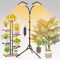 FECiDA Indoor Grow Light with 2 lamp heads and adjustable stand