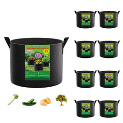 FEED GARDEN 15 Gallon grow bag black fabric front view