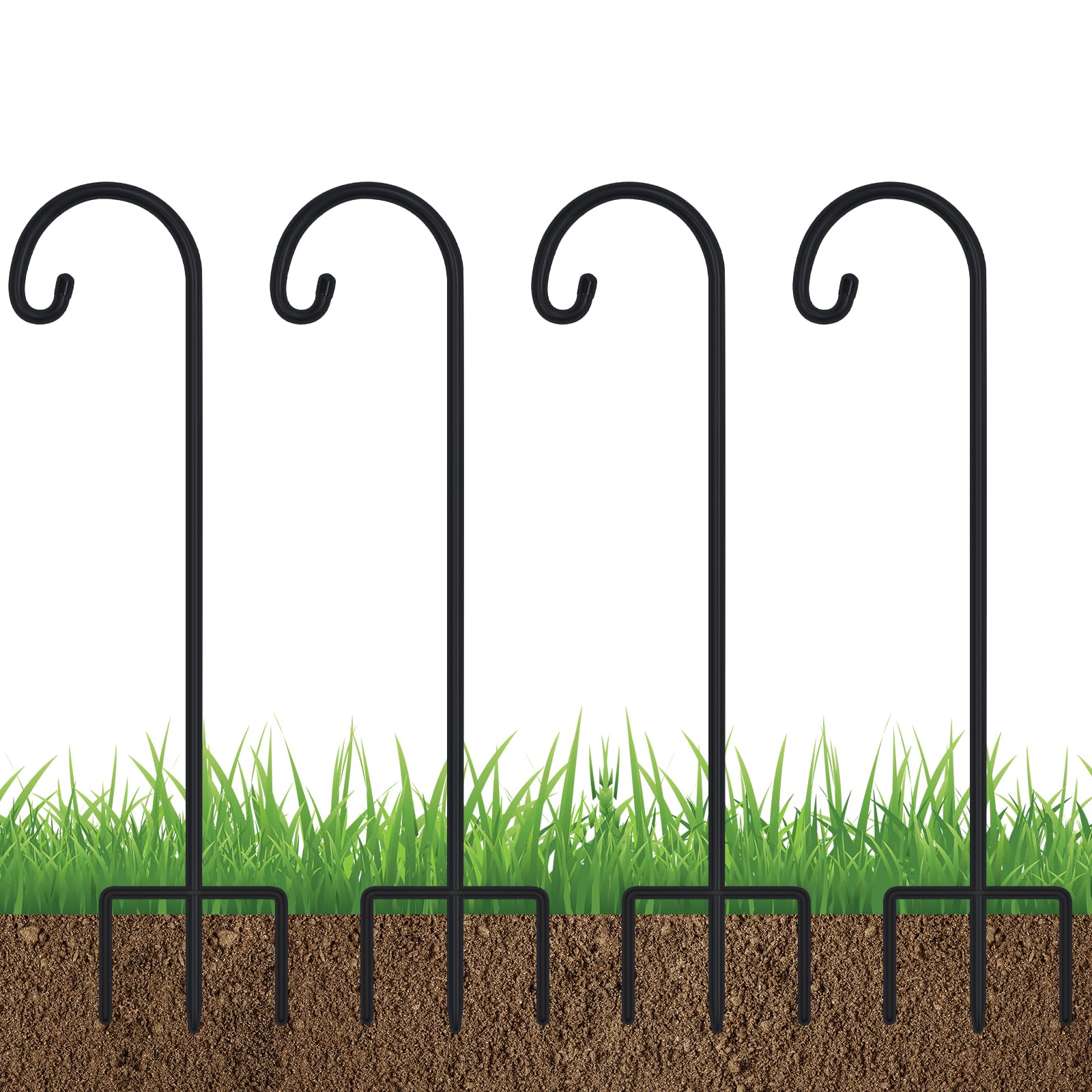 FEED GARDEN 32-inch adjustable shepherd hook front view