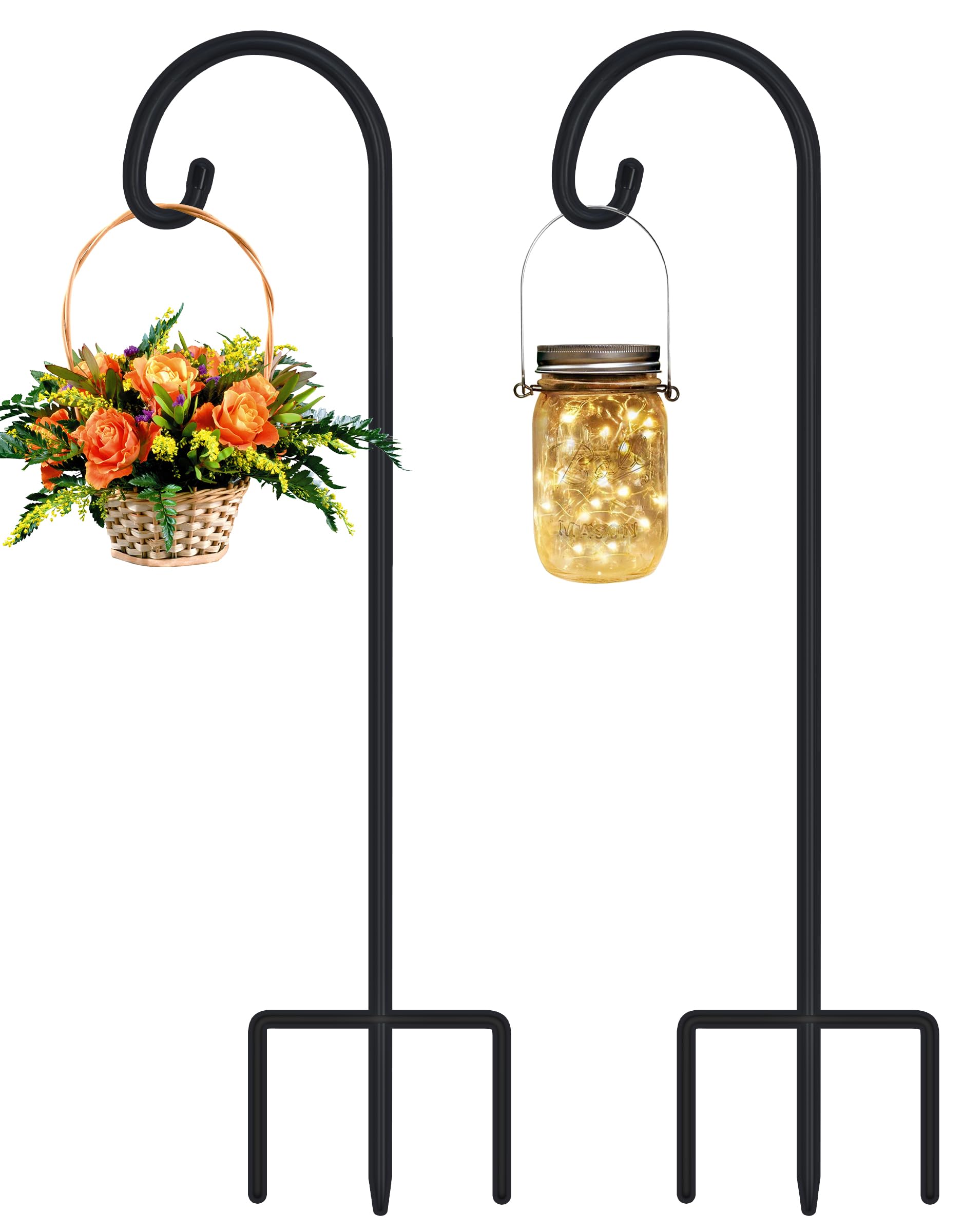 FEED GARDEN 32-inch adjustable shepherd hook side view