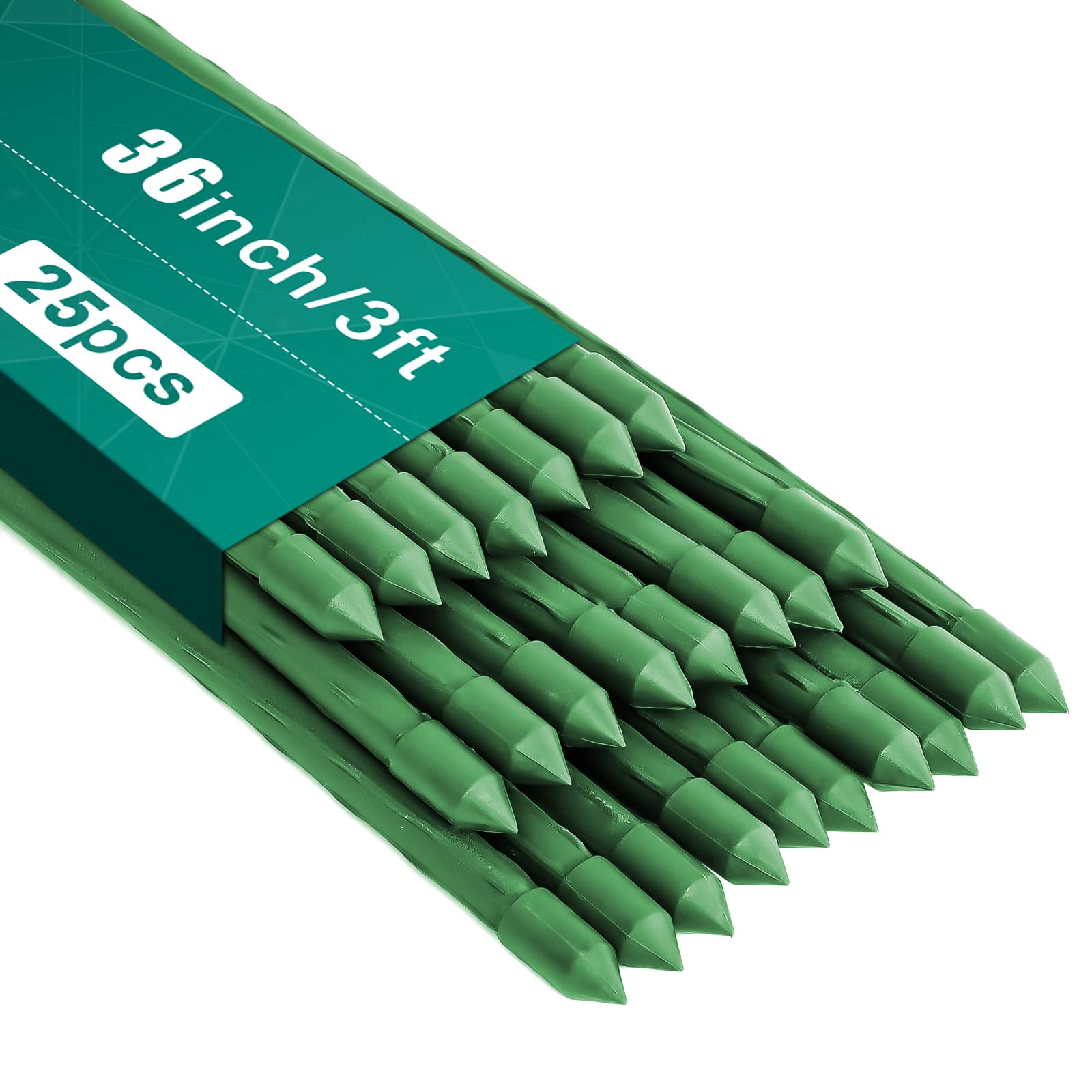 FEED GARDEN 36-inch garden stakes green pack of 25