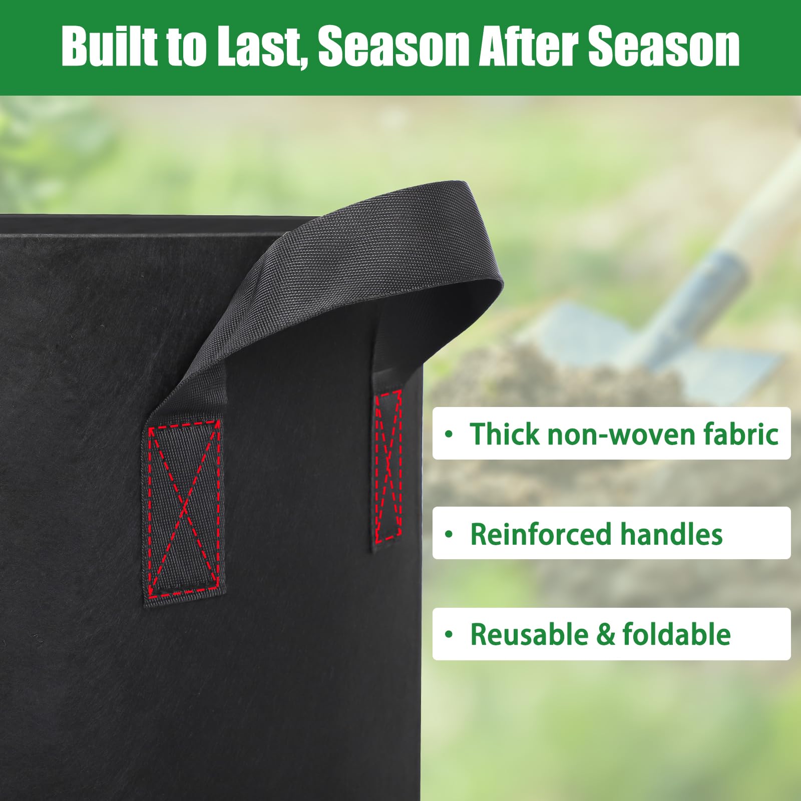 FEED GARDEN 5 Gallon Grow Bag folded flat for storage
