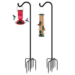 FEED GARDEN 92-inch adjustable shepherd's hook in black