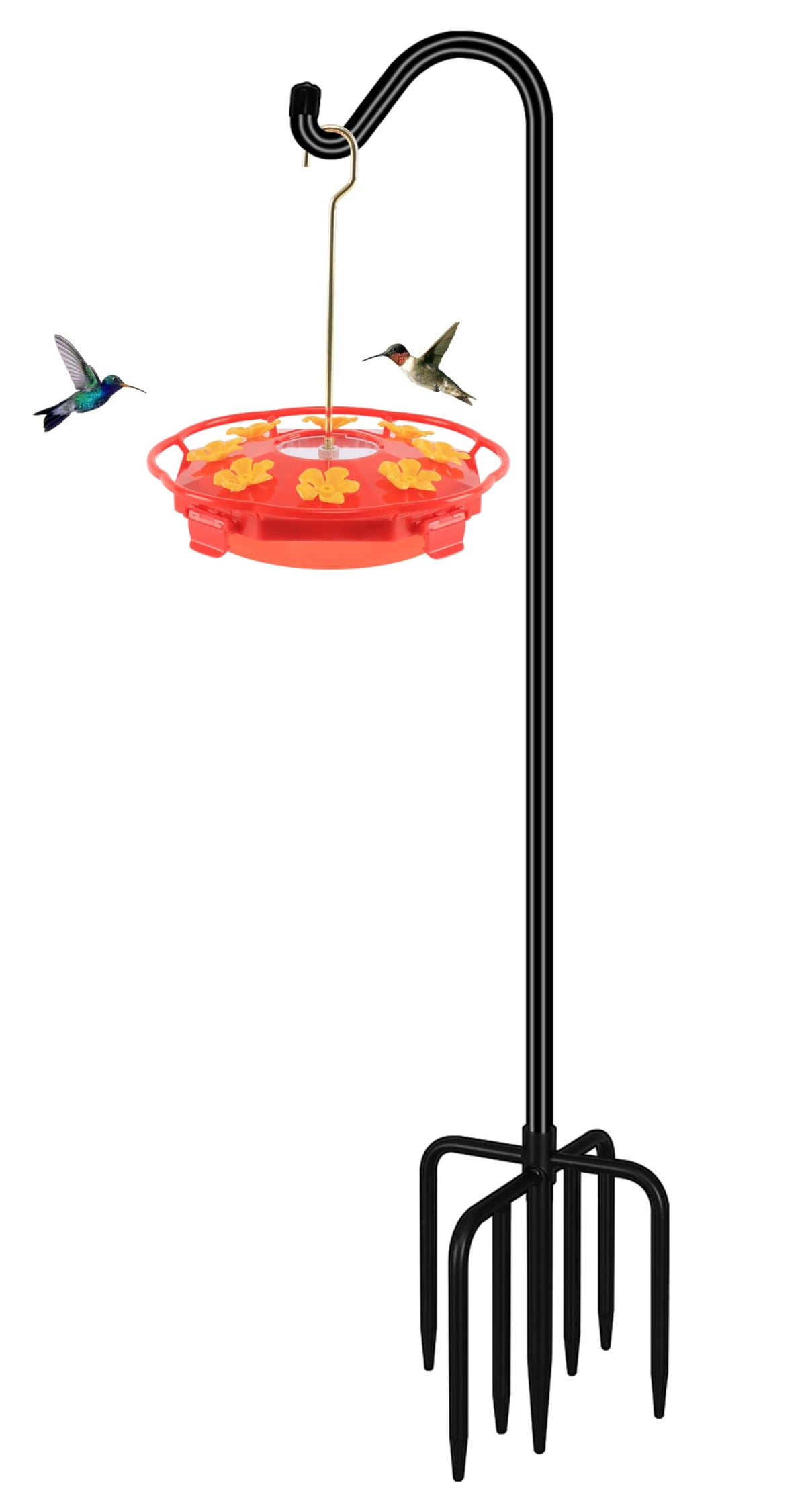 FEED GARDEN 92 Inch shepherd's hook with 7-prong base