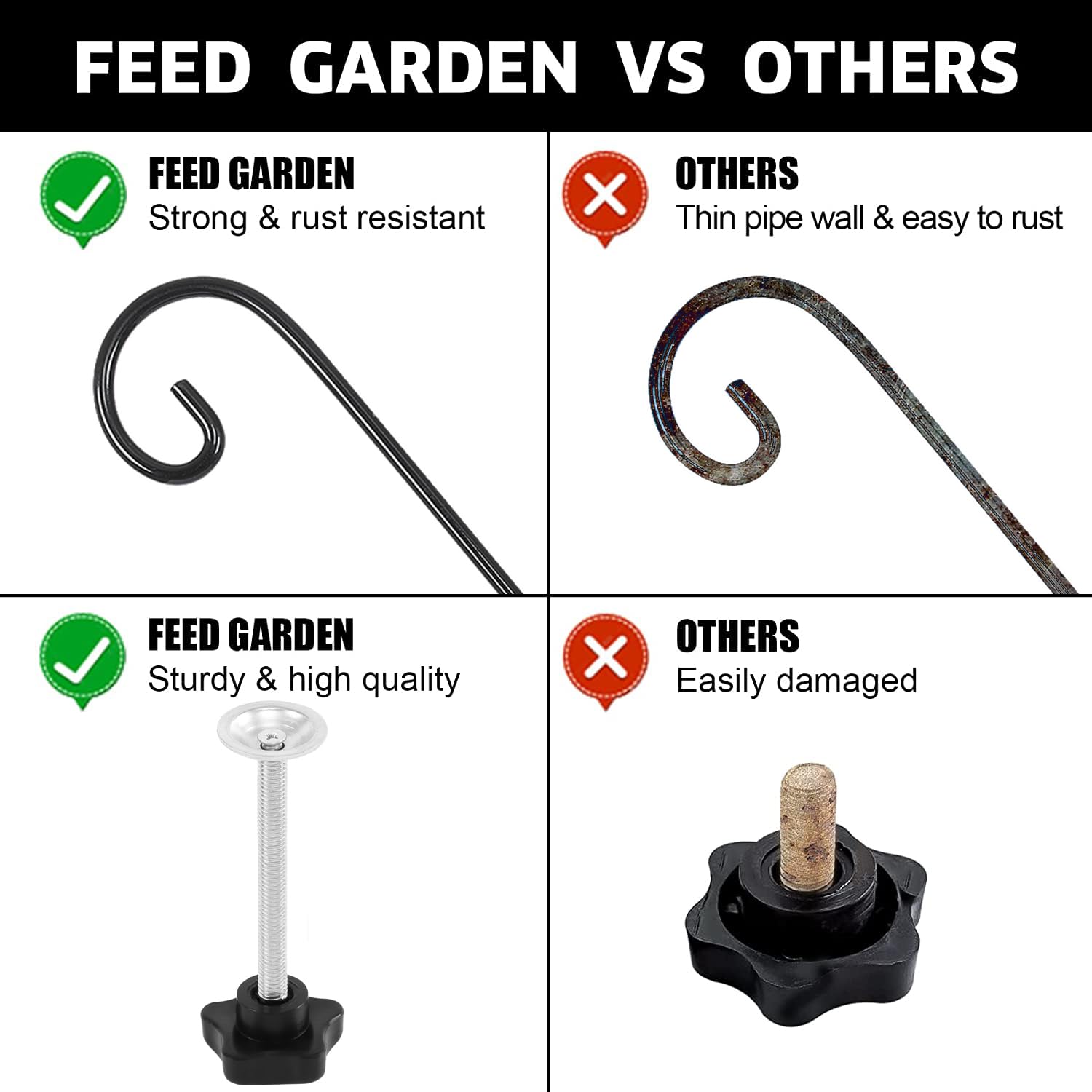 FEED GARDEN deck hook in a garden setting with plants