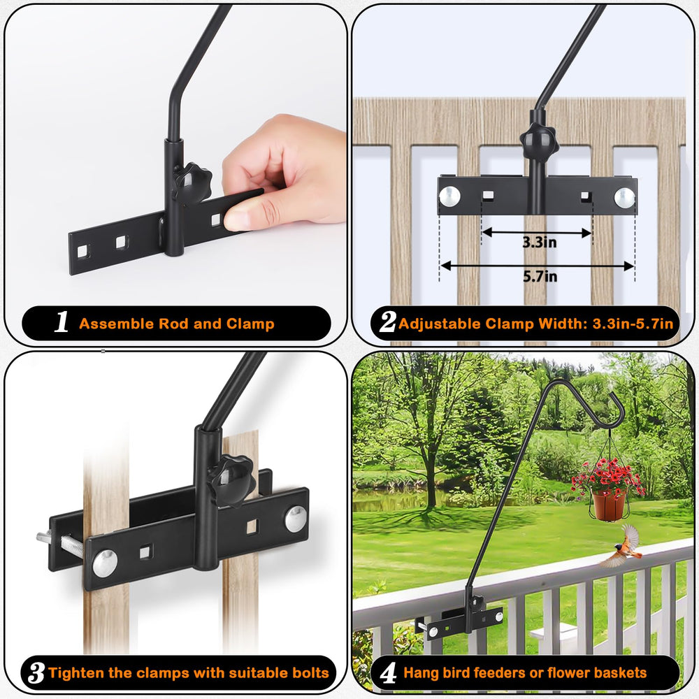 FEED GARDEN deck hook with lantern attached