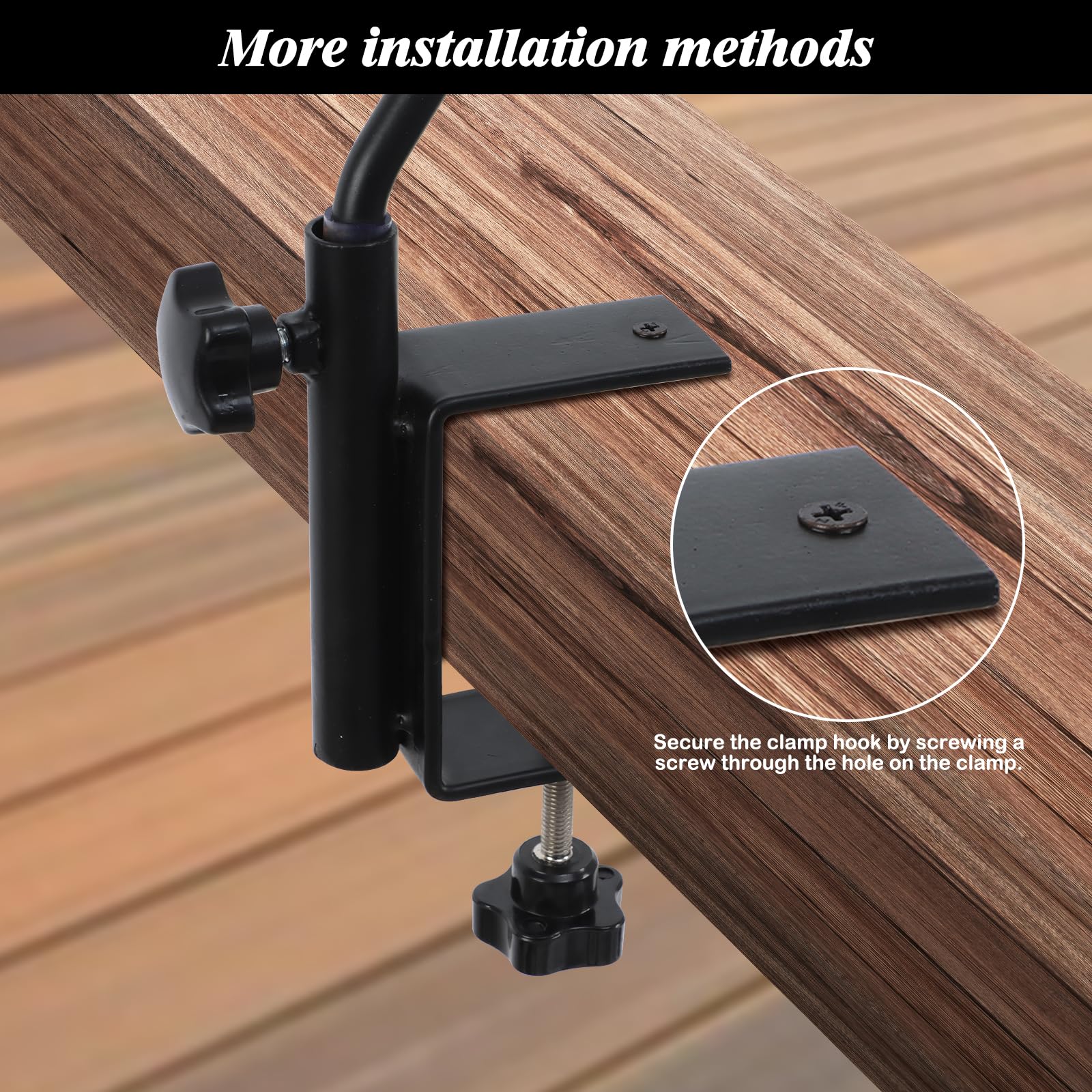 FEED GARDEN deck hook with wind chimes hanging