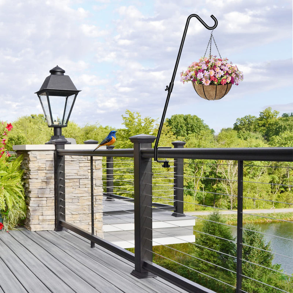 FEED GARDEN deck hooks in outdoor garden setting
