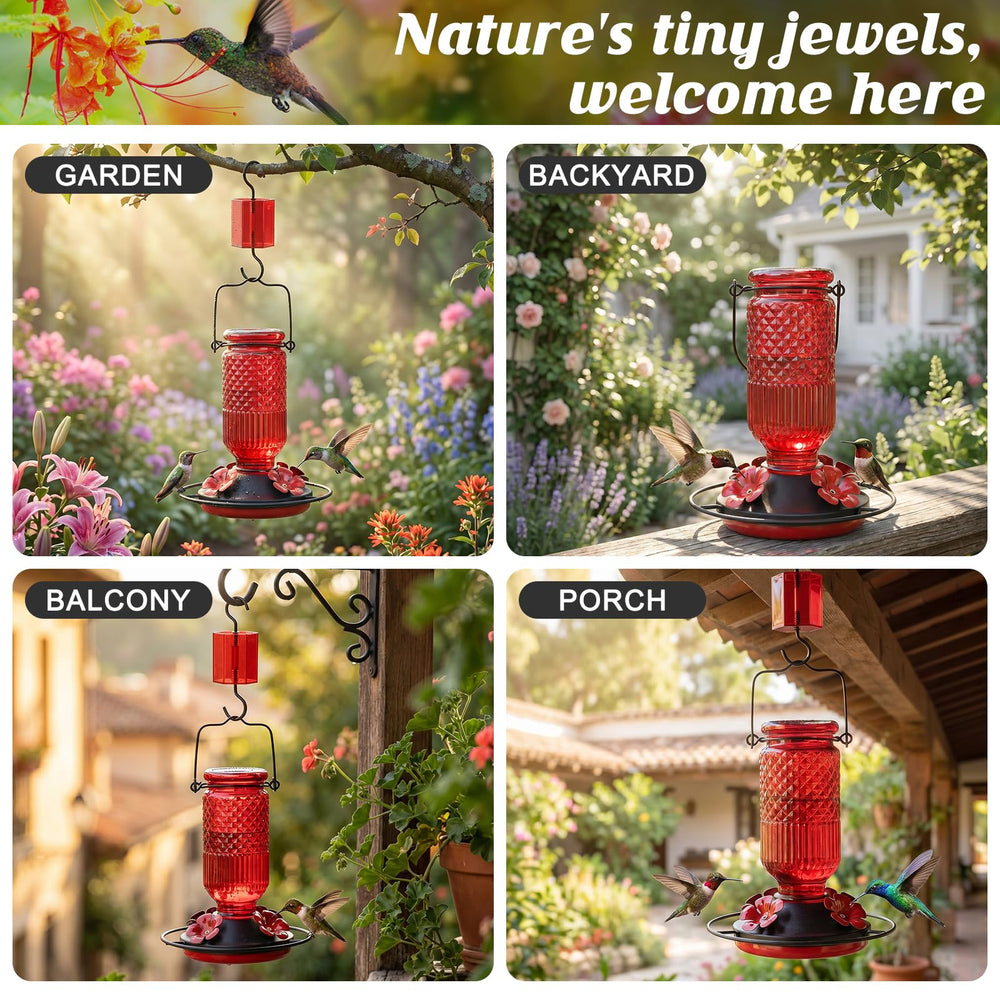 FEED GARDEN feeder shown with nectar inside