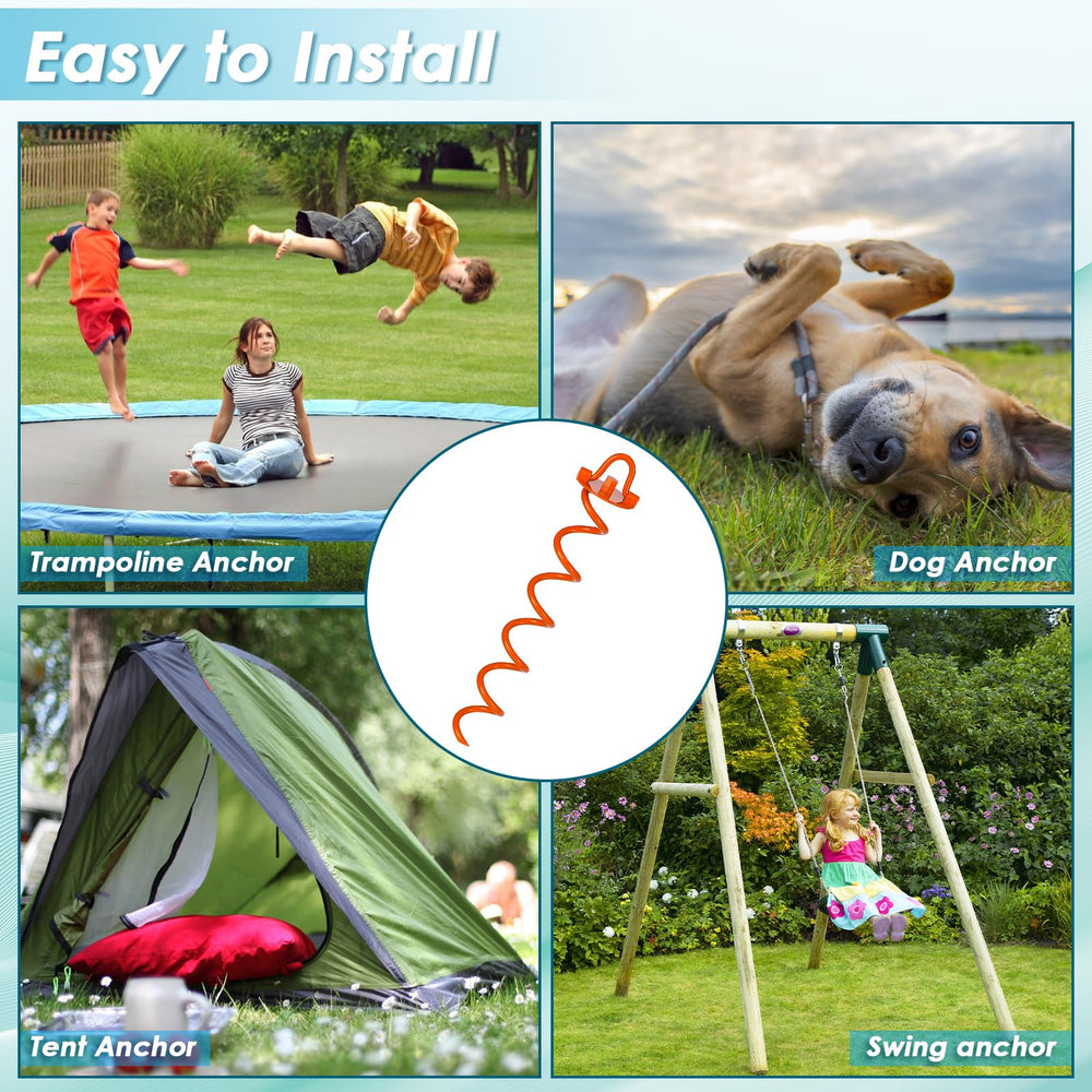 FEED GARDEN Ground Anchor in use with a tent