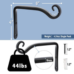 FEED GARDEN Hanging Plant Bracket side view, showing dimensions
