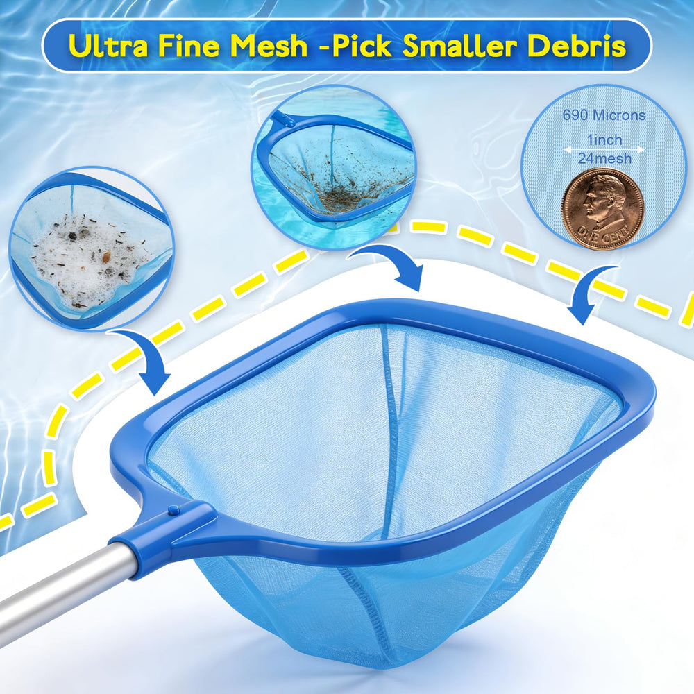 FEED GARDEN Pool Skimmer side view showcasing detachable pole