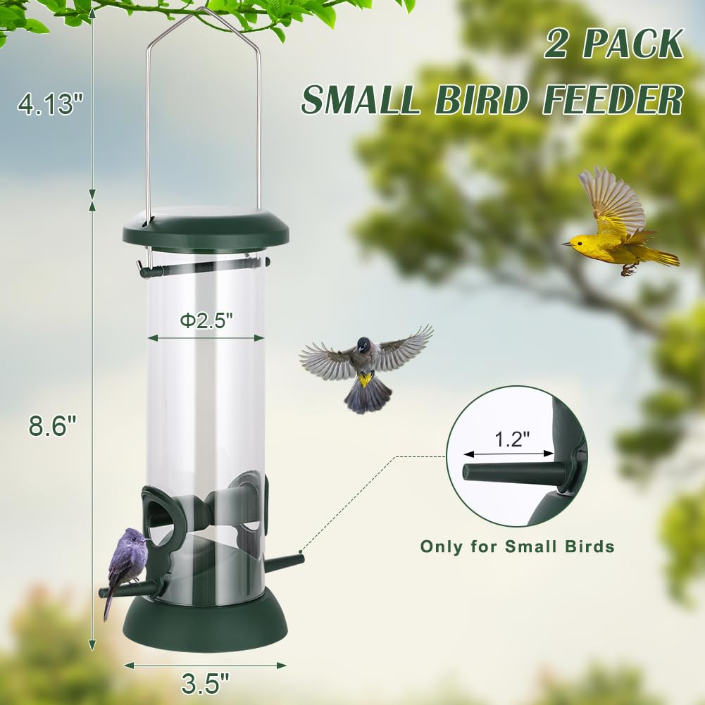 FEED GARDEN Small Tube Bird Feeder filled with seeds