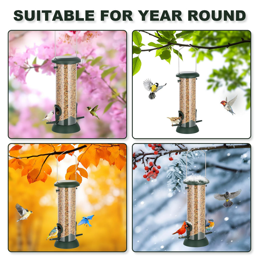 FEED GARDEN Small Tube Bird Feeder with transparent tube