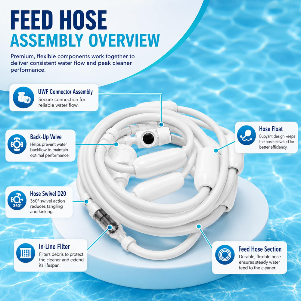 Feed hose nuts and ball bearing swivels for TPstl hose