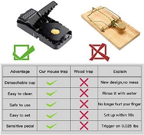 Feeke Mouse Trap packaging details with safety warnings
