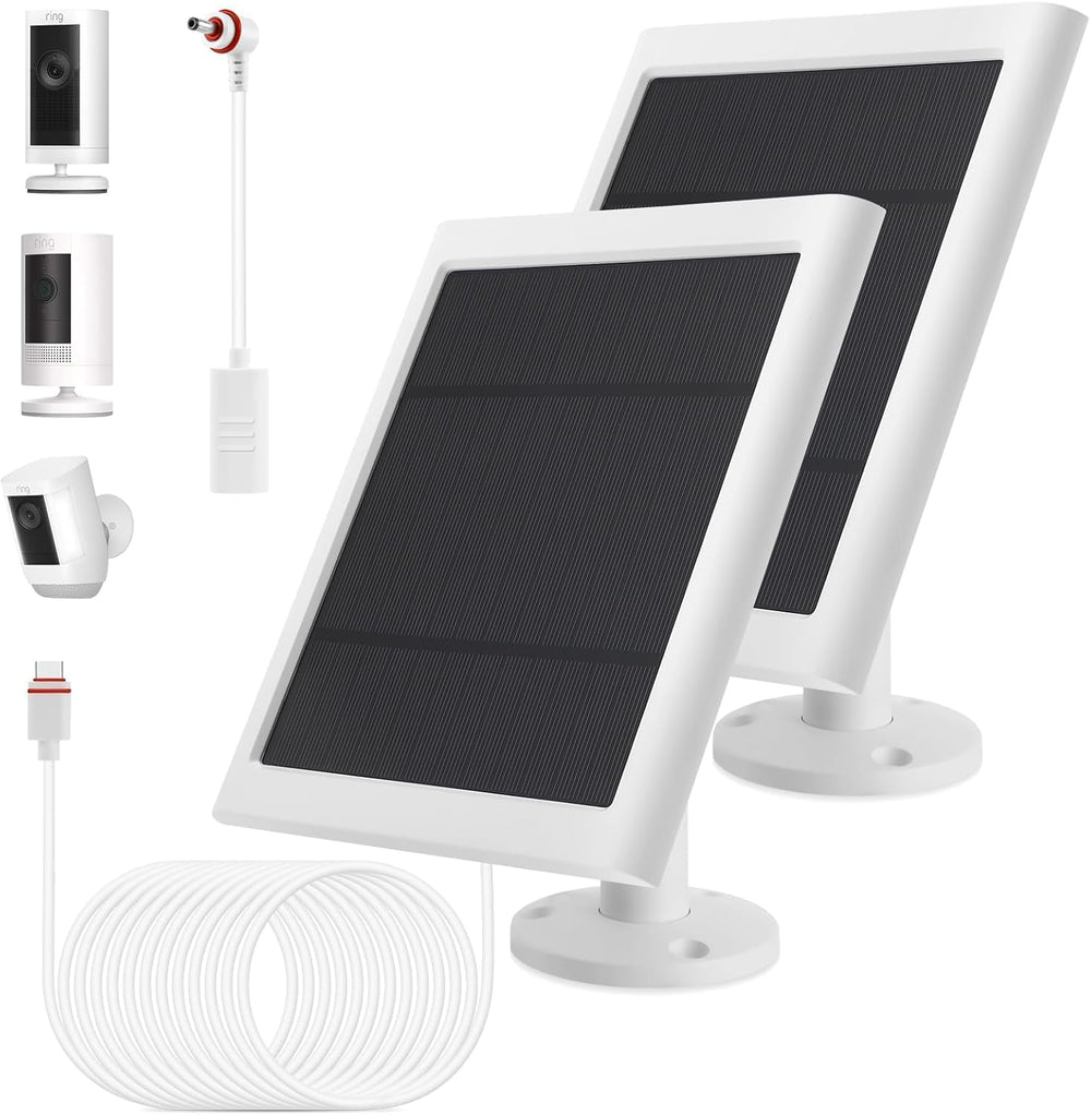 Fehuatenda solar panel for Ring cameras with mounting bracket