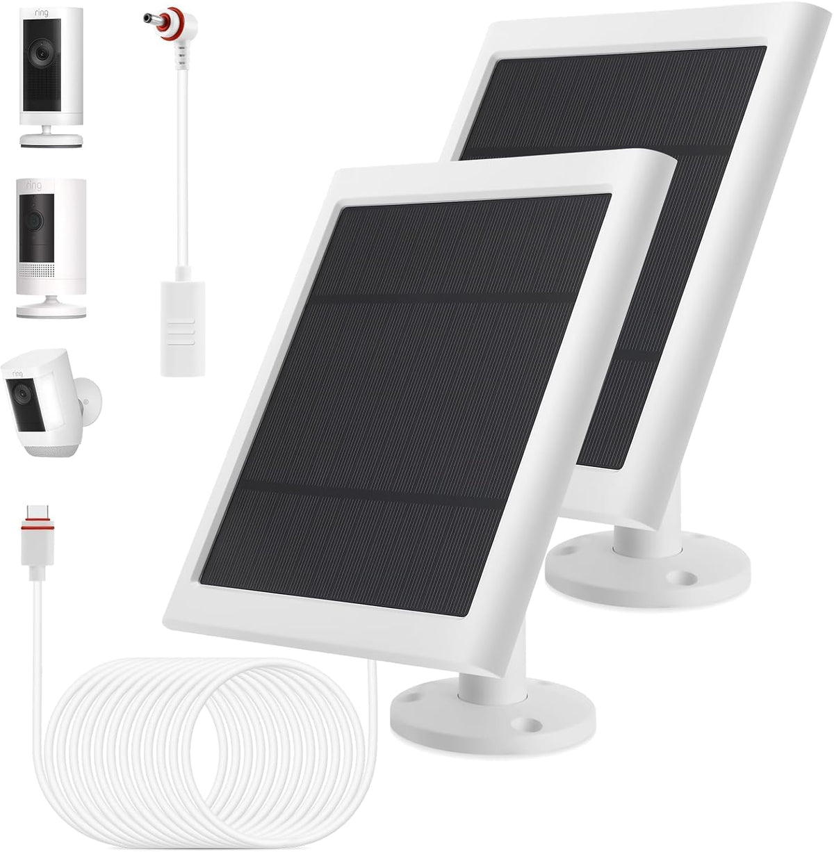 Fehuatenda solar panel for Ring cameras with mounting bracket