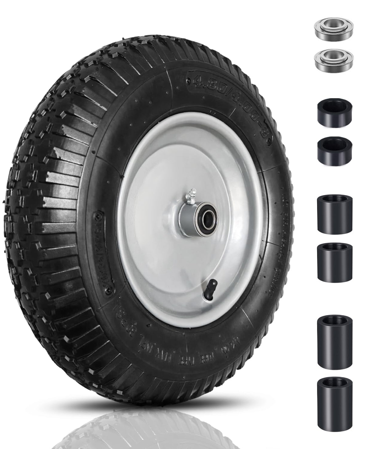 FEILOONG 14.5 inch pneumatic tire with silver rim