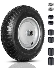 FEILOONG 14.5 inch pneumatic tire with silver rim