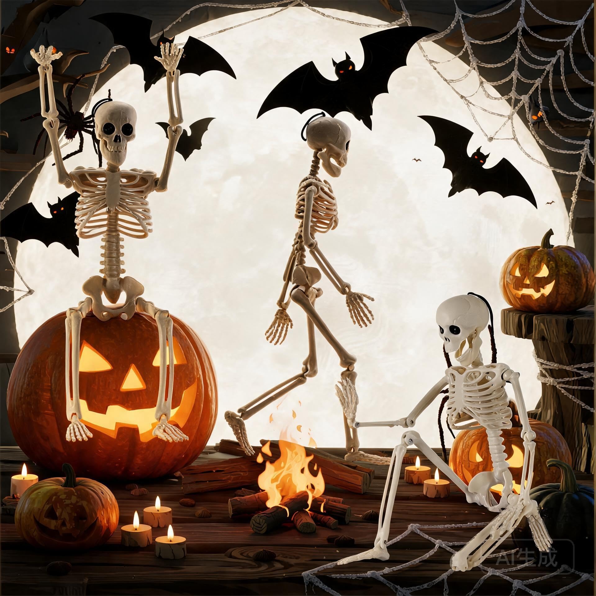 Feir 16-inch skeletons packaged with cords
