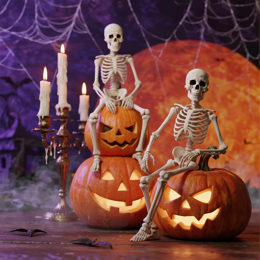 Feir skeletons set up at a Halloween party