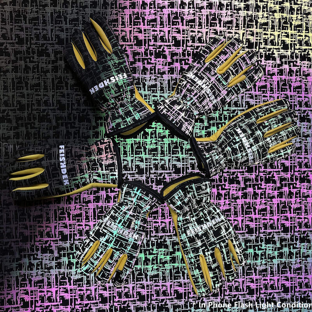 FEISHDEK Kids Work Gloves side view, showing elastic cuff