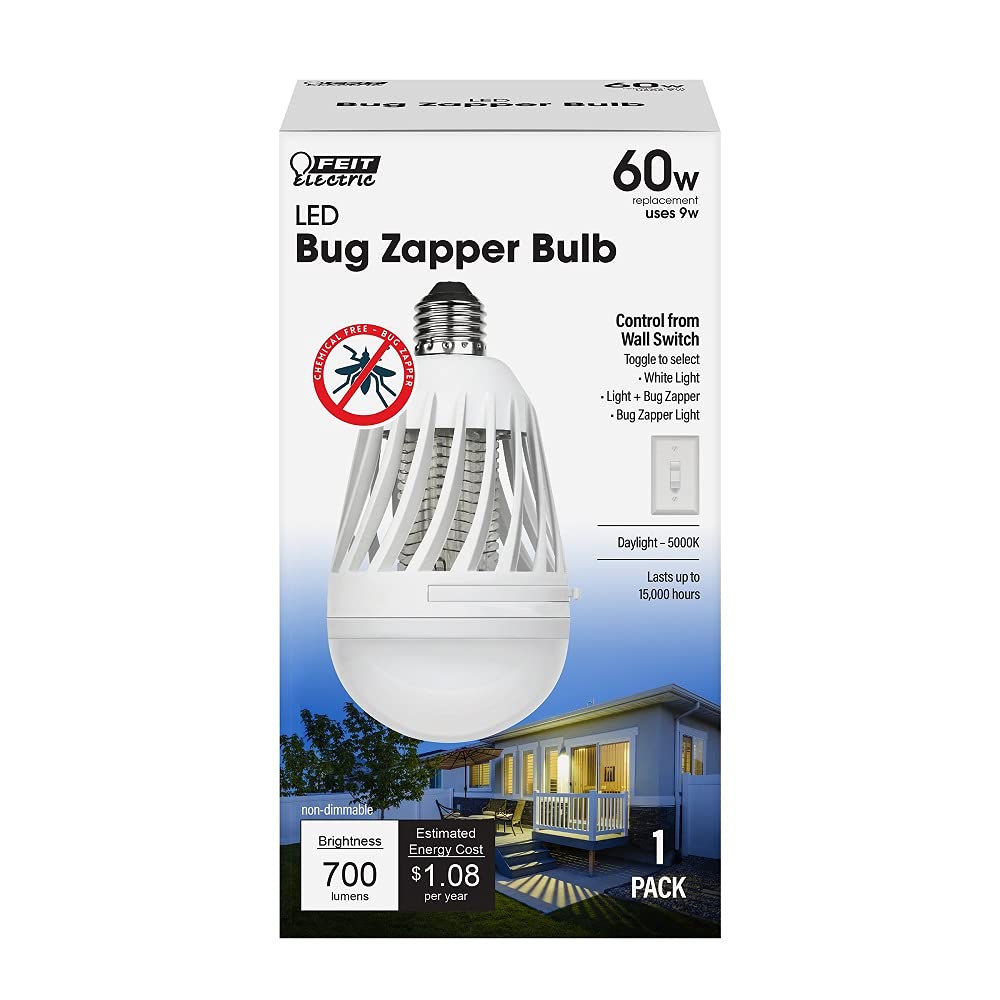 Feit Electric LED Bug Zapper Light Bulb dimensions and specs
