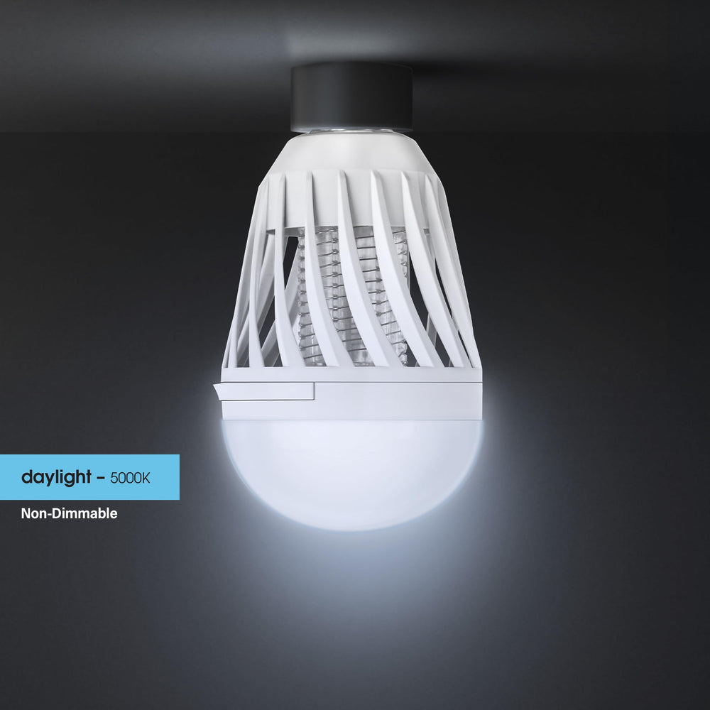 Feit Electric LED Bug Zapper Light Bulb featuring removable insect tray