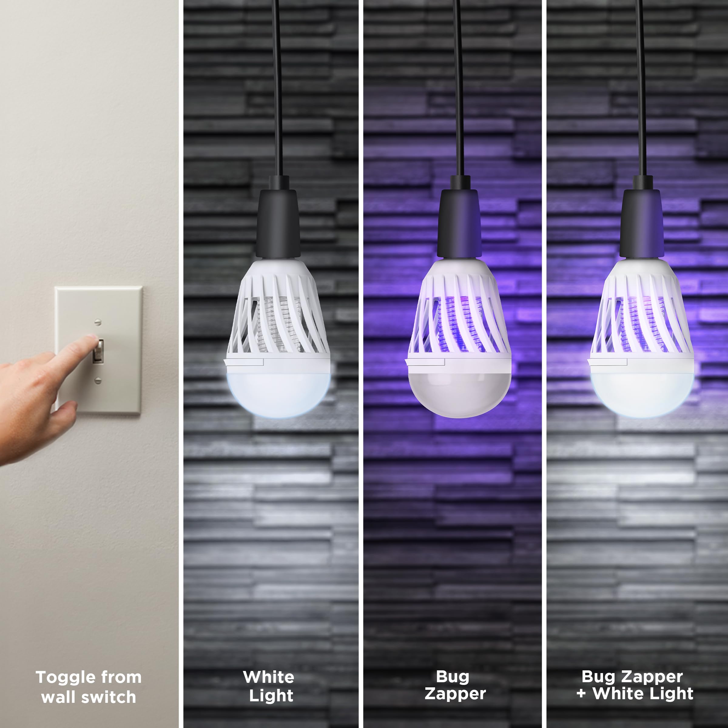 Feit Electric LED Bug Zapper Light Bulb in a garden environment