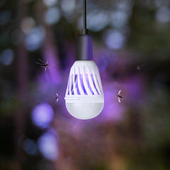 Feit Electric LED Bug Zapper Light Bulb with UV light on