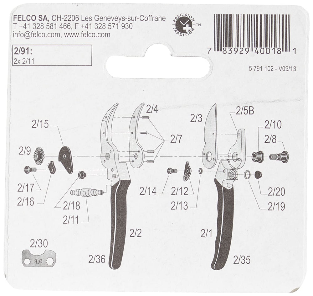 FELCO 2/91 Replacement Springs packaging
